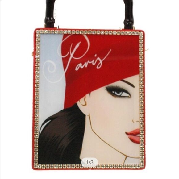 Unique Box Clutch Purse Paris - Picture 1 of 2